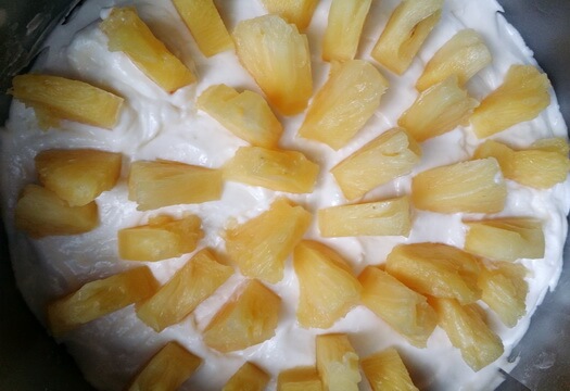 Начинка творожного торта с ананасами